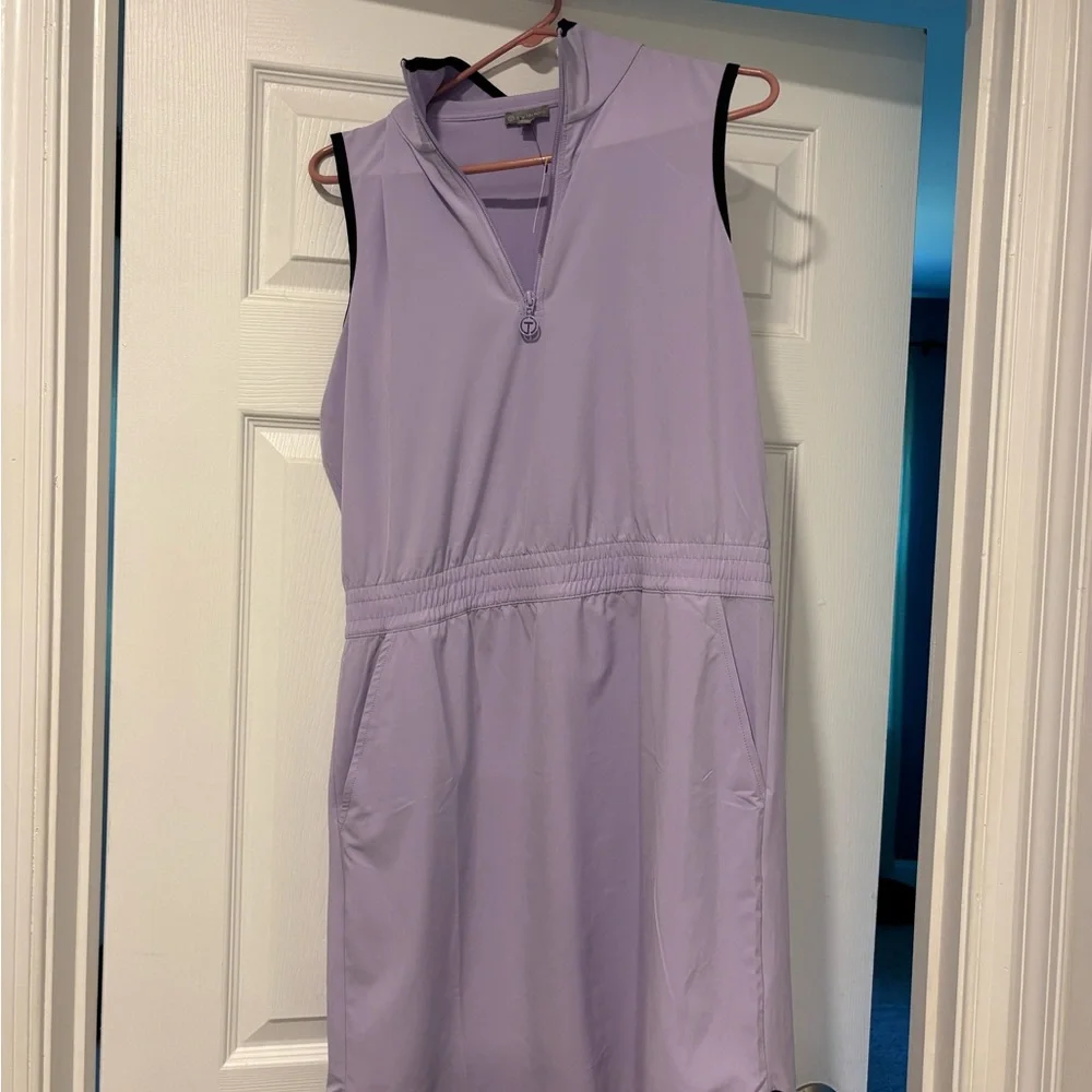 T by Talbots Sun Well UPF 50 Polo Dress - Picture 1 of 3